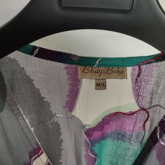 Bhag's Boho multicolor cotton tunic - Picture 3 of 6